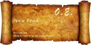 Opra Enid névjegykártya